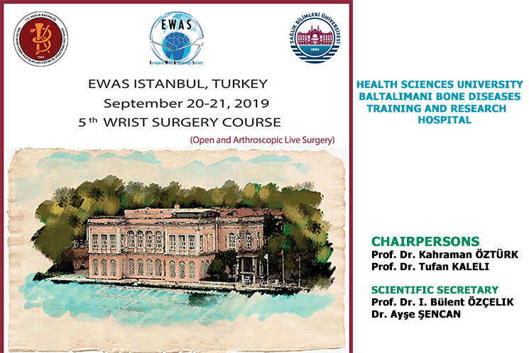 EWAS İstanbul 5. El Bilek Canlı Cerrahisi Kursu (Artroskopik ve Açık Canlı Cerrahi)